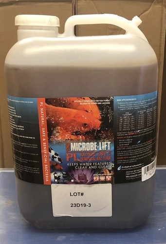 Microbe-Lift PL Pond Clear natural safe beneficial bacteria- 5 gallon bottle