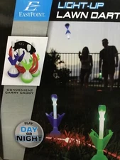 Bring On The Sun Light Up Lawn Dart Set 6PCS Ages 3+Yard Play Toys Blue/Red-New