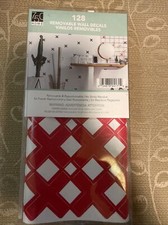 NEW Removable Wall Decals Stickers Red Black X s 4 sheets