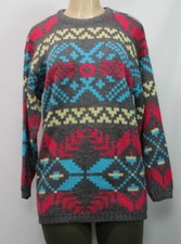 Vintage Chris Ann Originals Women's Sweater Acrylic Multicolor Size M