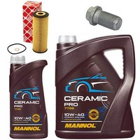 MotoröL Filter Set Mannol 10W-40 6 Liter + Schraube FüR Mercedes E-Klasse SLK