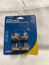 Swivel Glide Soft Touch Furniture leg floor protectors- 4 pack