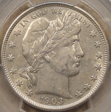 1903 Barber Half Dollar 50c PCGS Certified AU53