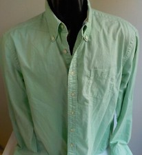 GANT "Color Oxford" Fitted Button Down Flip Cuff Shirt Mint Green SZ XL Cotton