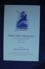 Ring-Necked Pheasant 20c Stamps FD Ceremony Program S#3050,51A CP0562 Americover