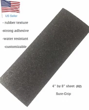 (x2) Pieces of Sure-grip Rubber textured gun tape 4"x8" sheets self-adhesive.