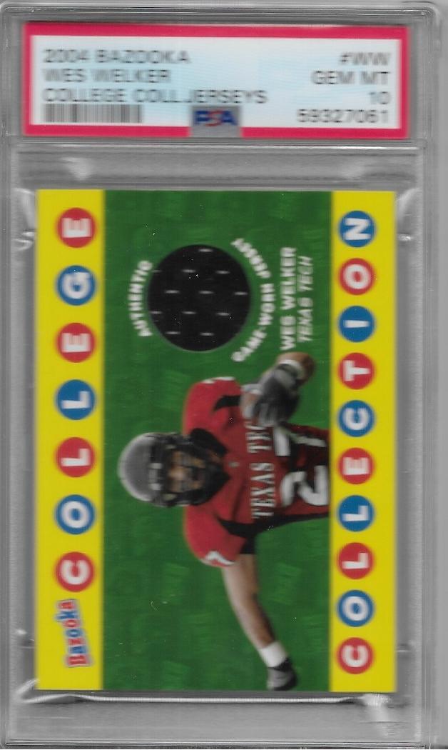 Wes Welker Bazooka College Collection Jerseys #WW Base