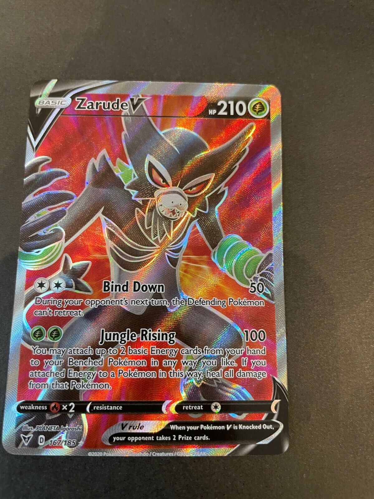  Pokemon - Zarude V - 167/185 - Vivid Voltage - Full Art - Ultra  Rare Card : Toys & Games