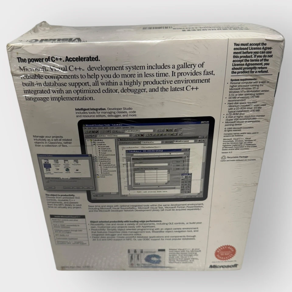 Microsoft Visual C++ Edition 4.0 - BRAND NEW SEALED IN BOX! PROMO SAMPLE - Image 2 of 4