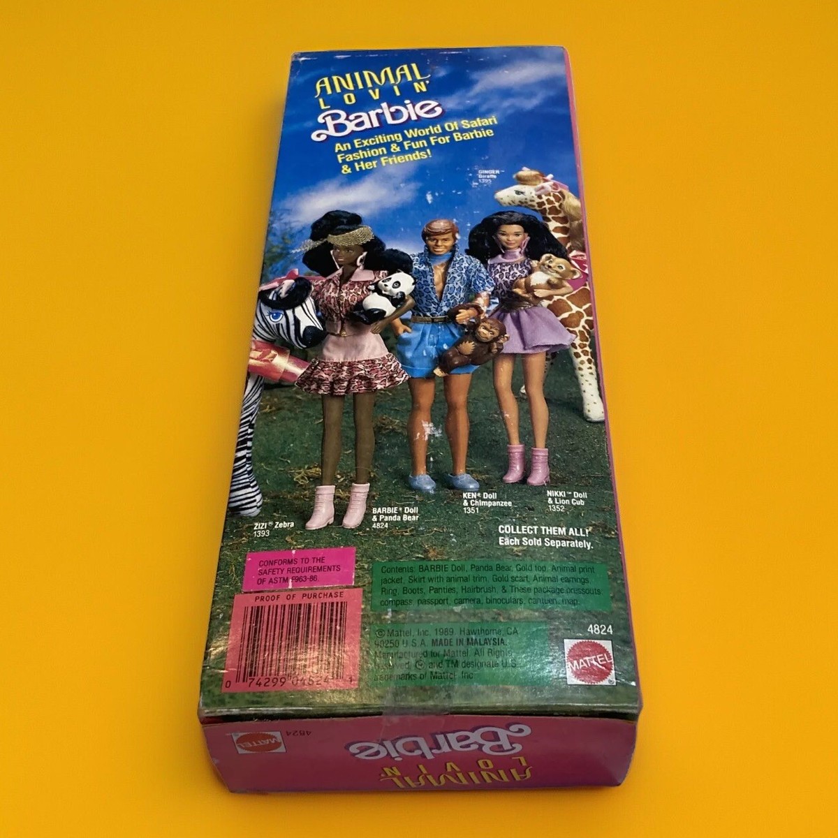 Animal Lovin' Barbie Doll with Panda Vintage Mattel 1988 #4824 New