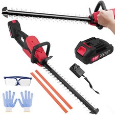 21V Hedge Trimmer Cordless Electric Handheld Bush Cutter Set + 1.5Ah Battery