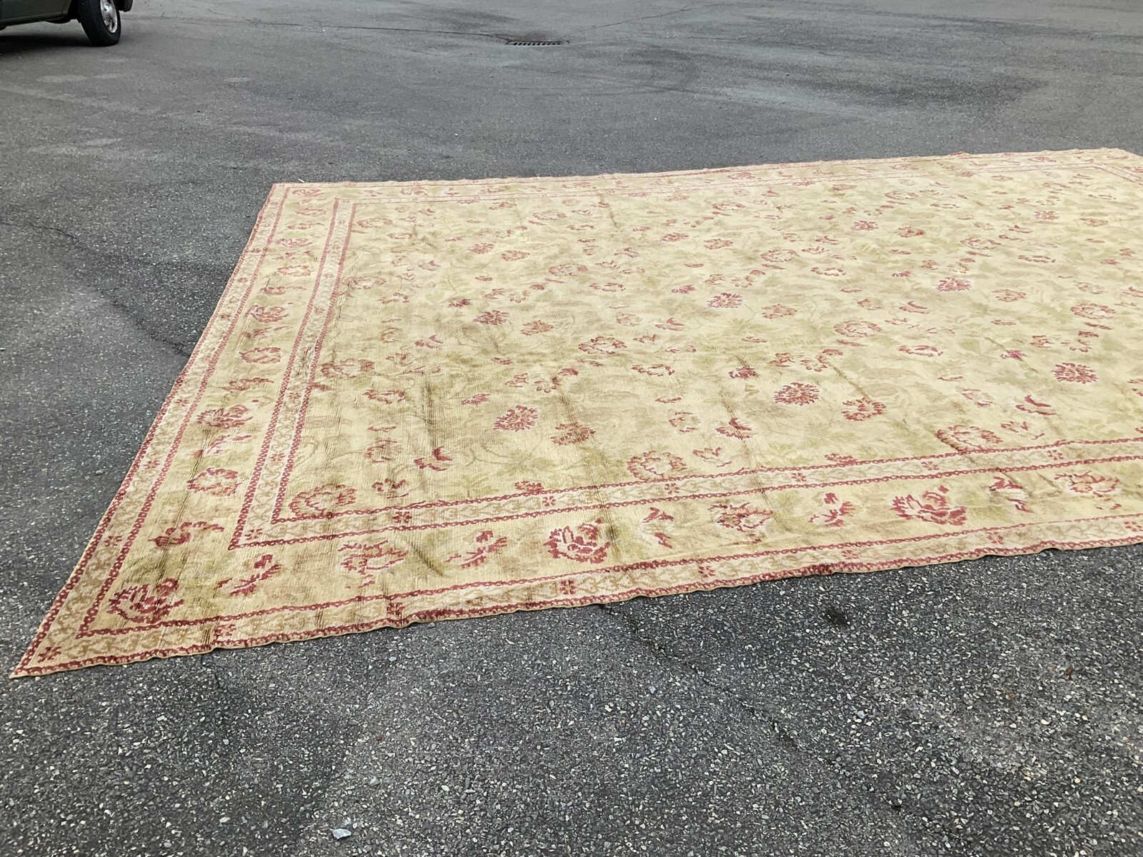 13'7" X 18'3" Hand Knotted Tibet Nepal Oushak Style Rug Noreen Seabrook