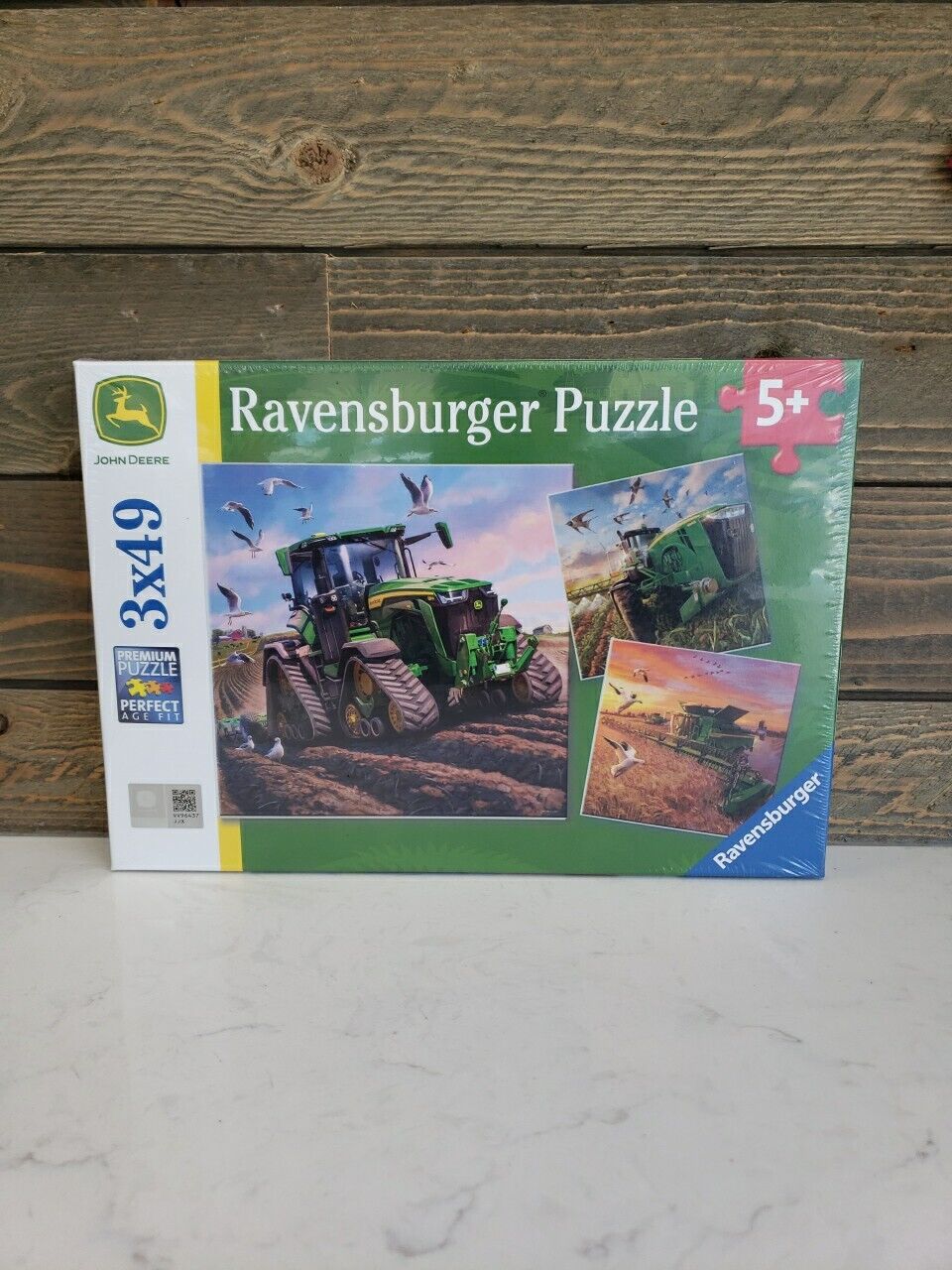 New Sealed Ravensburger John Deere 3 x 49pc Premium Jigsaw Puzzle - 051731
