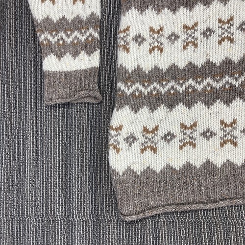 Vintage St Johns Bay Wool Blend Sweater Mens XL Fair Isle Henley Grandpa Heavy - Picture 8 of 24