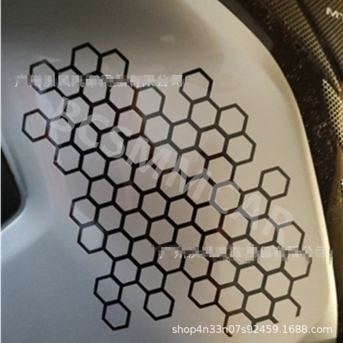 Honeycomb Decal Sticker Hexagon Honeycomb Car Sticker Styling Decoration Black - Picture 8 of 12