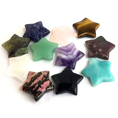 Star Stone Healing Crystal Decor, Star,Rose Quartz,Cherry,Onyx NO HOLE