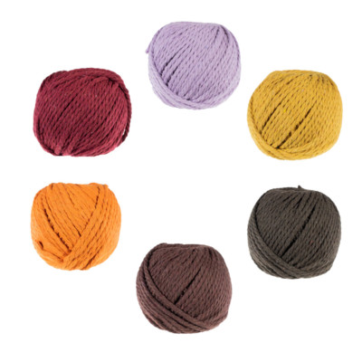 Craft County 50 Meter Skein of 4mm Cotton Rope for Macramé, Weaving, Knotting