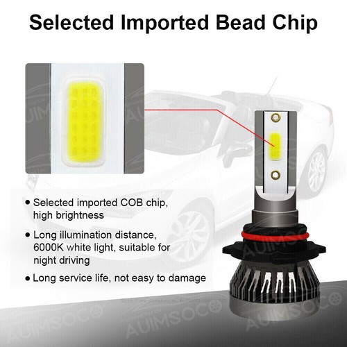 For Toyota Camry 2007-2017 4PC 8000K Combo LED Headlight High Low Beam Bulbs Kit - Picture 7 of 12