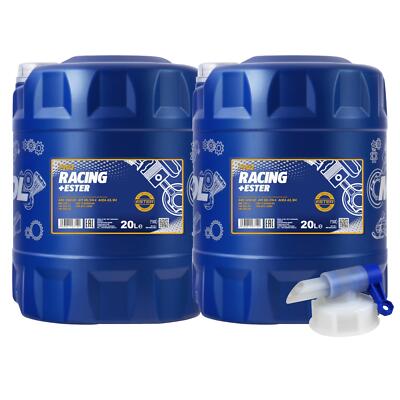 40L MANNOL Racing+Ester 10W-60 API SN/SM/CF Öl Motoröl  inkl. Auslaufhahn