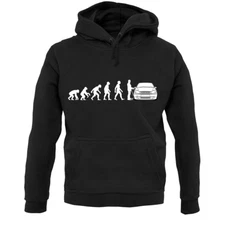 Evolution Of Man Fiesta Driver Unisex Hoodie - Cars - Driver - Driving - Vehicle