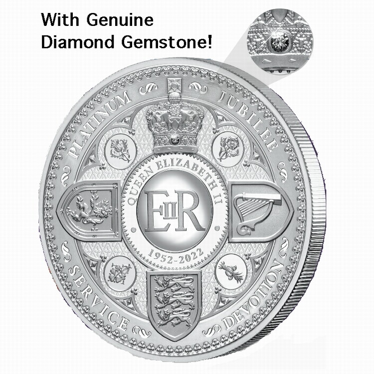 Tokelau 2022 Queen Elizabeth II PLATINUM JUBILEE $10 Oz Silver