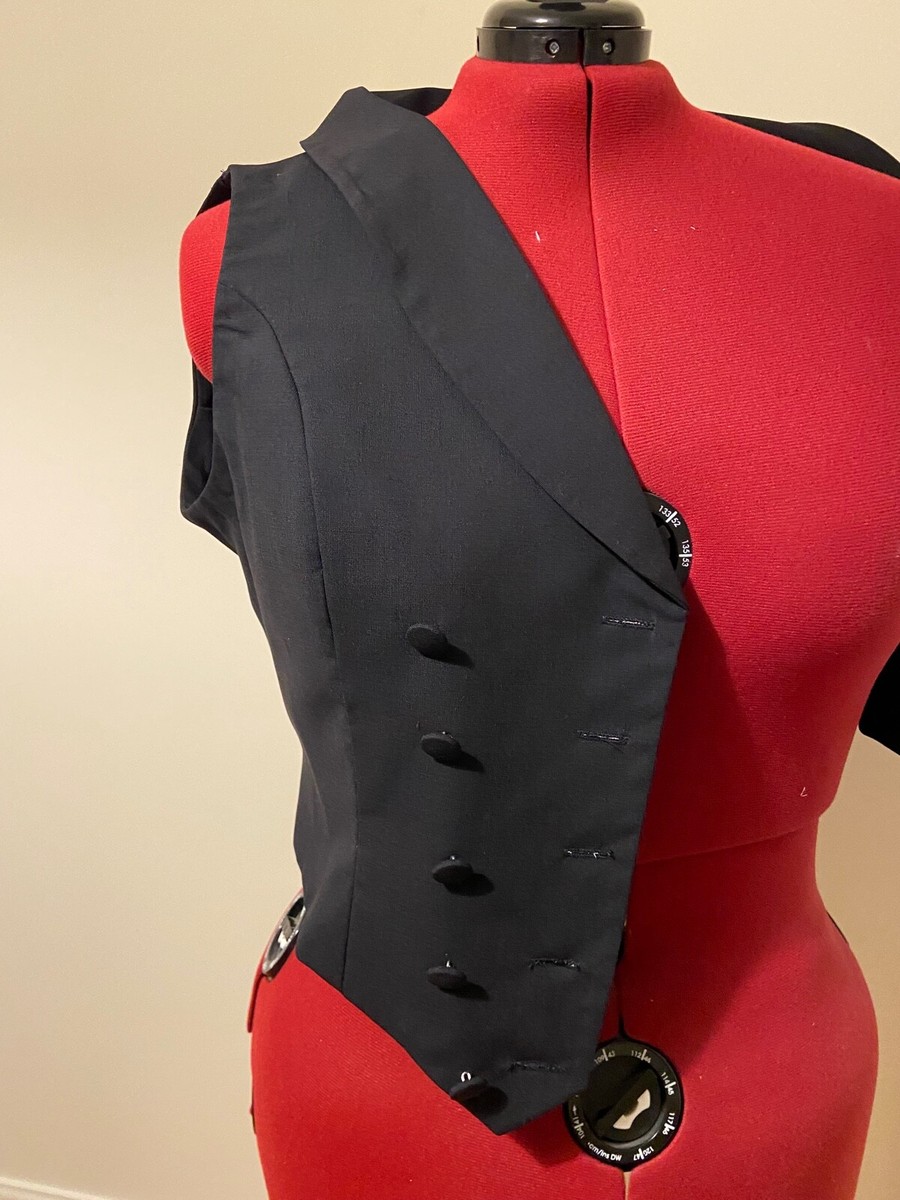 Early 20th century style vest Waistcoat, black, riding, new, size