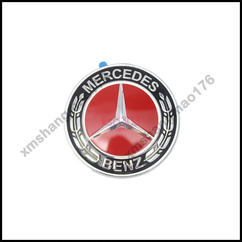 Emblema de pasta insignia adorno capó rojo negro 57 mm para Mercedes Benz clase C W205 Foto 4 de 4