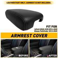 Fits Nissan Pathfinder 2013-2020 Leather Center Console Lid Armrest Cover Skin