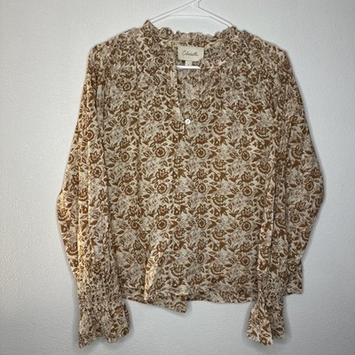 Cleobella Womens Size S Reza Blouse Tamil Block Print