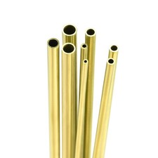 300mm Length Brass Tube Seamless Round Pipe Tubing 8pcs