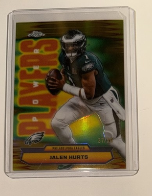 #ad #ad 2025 Topps Chrome Jalen Hurts Power Players Gold Refractor 50 SP #PP 4 Eagles $74.99