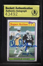 BAS 1981 Topps Charlie Joiner #312 Authentic Auto HOF 3c7