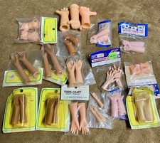 Vtg Plastic Doll Arms Hands Estate Sale Doll Making Doll Repair Lot
