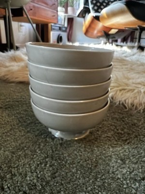 Vintage Mid Century Modern Mikasa Jack Lenor Larsen Taupe Footed Bowls