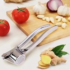 Kitchen Garlic Crusher - Durable Manual Press for Ginger and Garlic - Stainless
