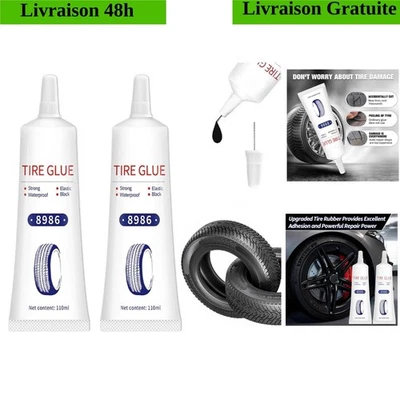 Colle à Pneu Imperméable 120ml - Réparation Caoutchouc Voiture - Photo 1/4