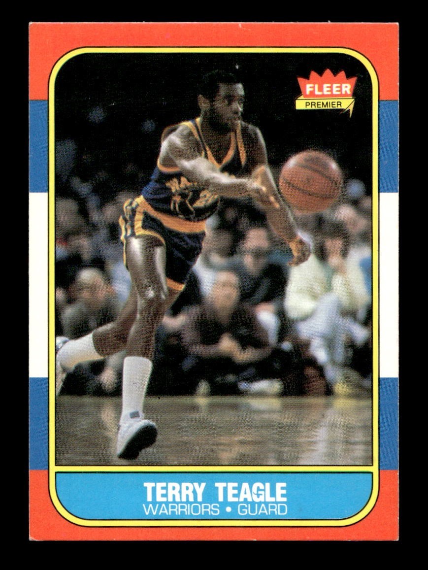 1986-87 Fleer #107 Terry Teagle Warriors EX-MT+ *s4