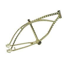MARCO DE BICICLETA OG ORIGINAL LOWRIDER CLÁSICO DORADO TRENZADO 20" BICICLETAS LOWRIDER