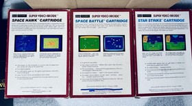 INTELLIVISION LOT OF 3 CIB SEARS TELE-GAMES SPACE BATTLE/SPACE HAWK/STAR STRIKE