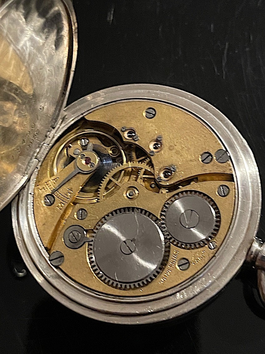 Swiss Made Half Hunter Solid Silver Pocket Watch … - image 5