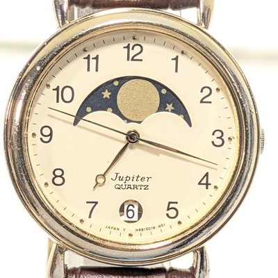 ORIENT Jupiter Moonphase Men's Battery Belt Replaced Moving X-15