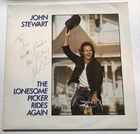 JOHN STEWART Lonesome picker rides again LP AUTOGRAPHED