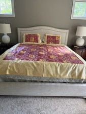 NEW Silk Bed Cover and Shams 2 Shams