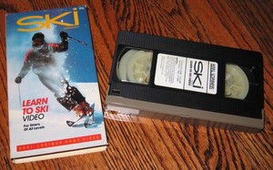 Bruce Willis Learn To Ski VHS instruction tape, t shirt + real movie memorabilia