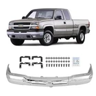 Front Chrome Bumper Face Bar Fit Silverado 1500 2500 2003-2007 & Avalanche 02-06
