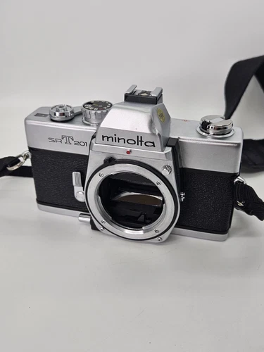 Minolta SRT201 35mm SLR Film Manual Camera Body Tested/Works *Read*