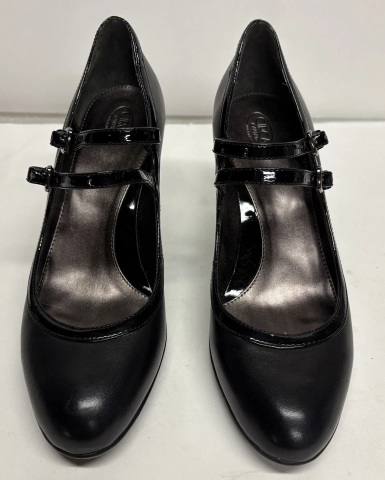 Salto Circa Joan & David Feminino Alça Dupla Couro Preto Tamanho 7.5 - Imagem 2 de 4