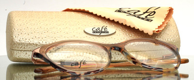 CAFE BOUTIQUE CB1072 C1 Brown Womens Cat Eye Full Rim Eyeglasses 52-16-140 B:42