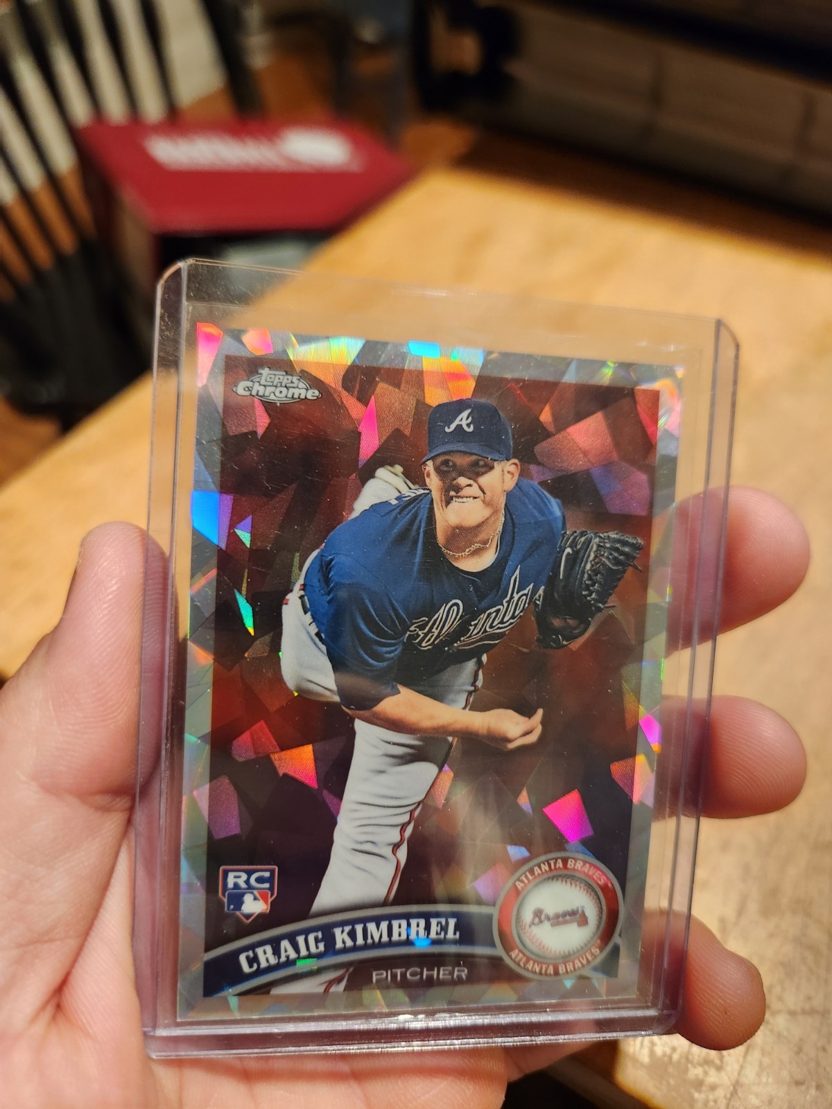 Craig Kimbrel 2011 Topps Chrome Atomic Refractor RC 222/225 #195 Atlanta Braves