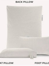 BADESOFA Luxury 3-Piece Bath Sofa Spa Set Large Back Seat Foot Ivory Pearl